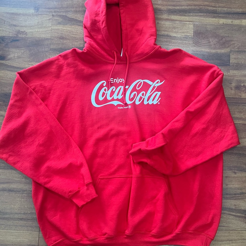 Gildan Red Coca Cola Hoodie for Men